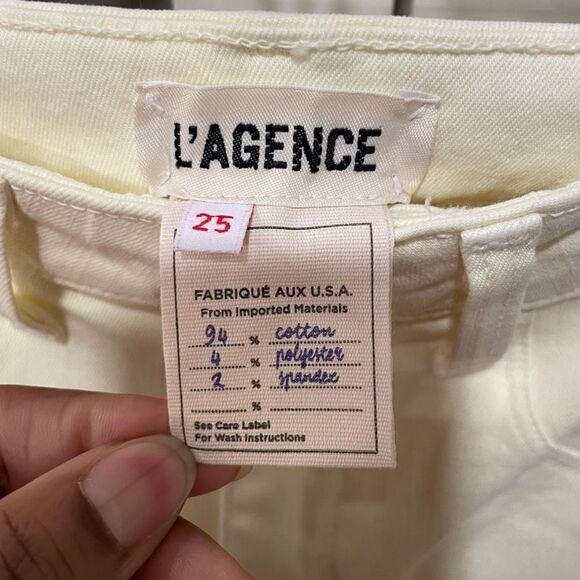 L’Agence Jeans Womens 25 Pastel Yellow Skinny Ankle Katrina Ultra High Rise - Picture 3 of 10